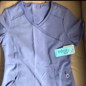 NWT Cherokee Infinity scrub top in ceil blue.